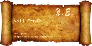 Noll Ernő névjegykártya